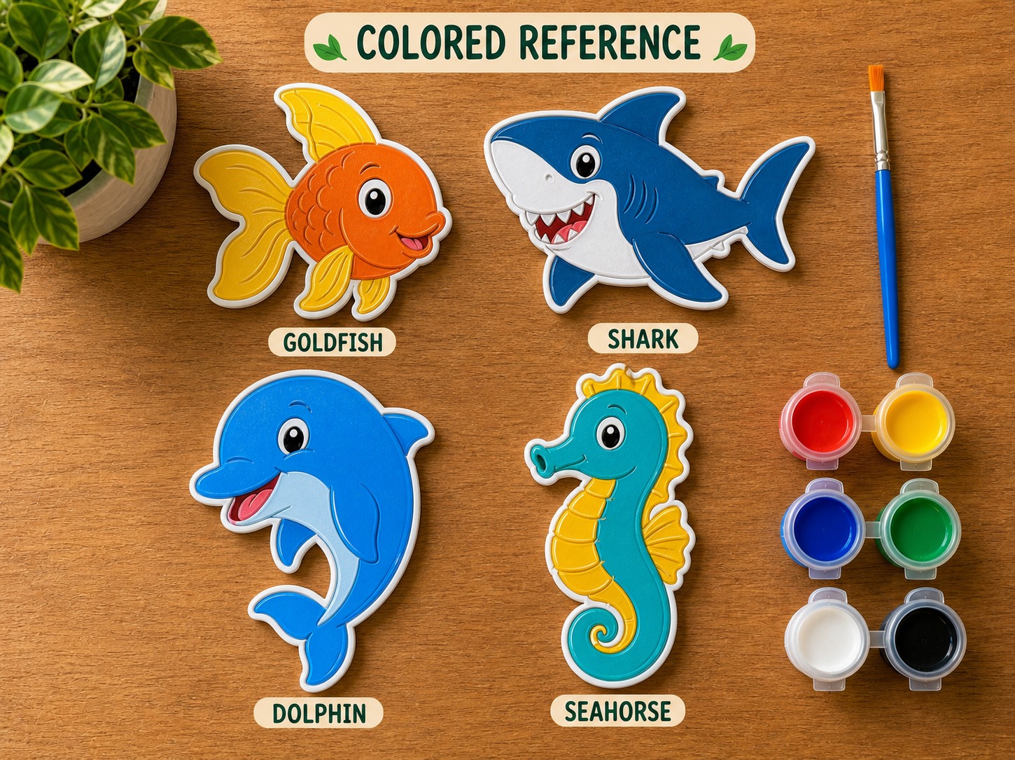 Fish_Goldfish_Shark_Dolphin_SeaHorse_colored-reference
