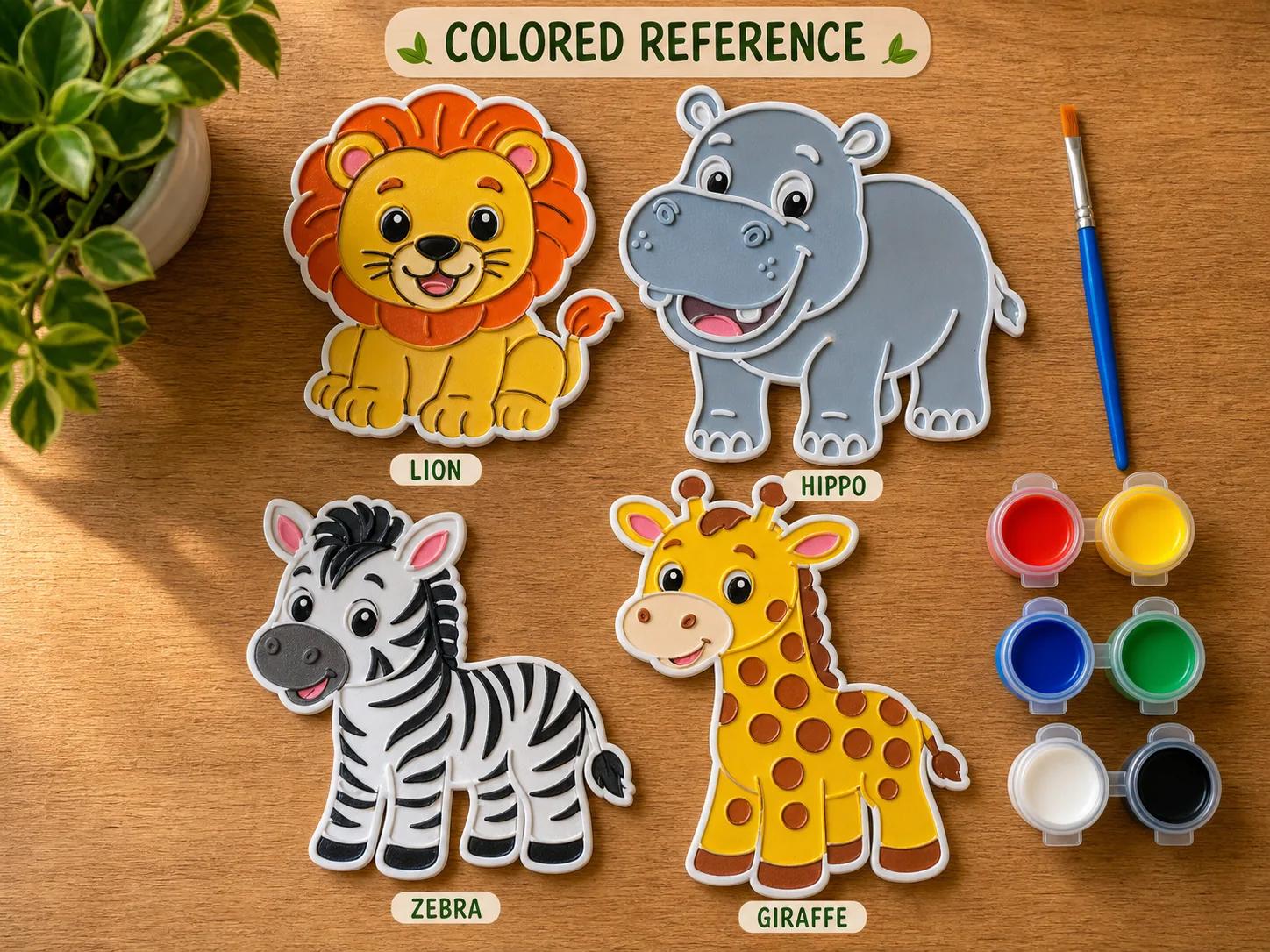 Kids DIY Animal Painting Kit | 3D Printed Return Gift Set of 4 - kids animal painting kit