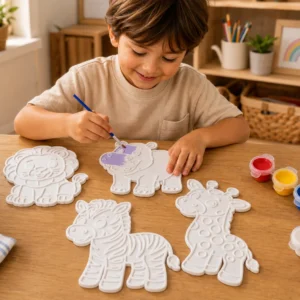 Kids DIY Animal Painting Kit | 3D Printed Return Gift Set of 4 - kids animal painting kit