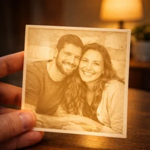 Custom Lithophane Photo Gift | Heart, Circle or Square Shape India product image