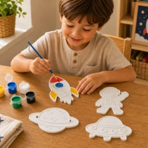 Kids DIY Space Painting Kit | 3D Printed Return Gift Set of 4 - kids space painting kit